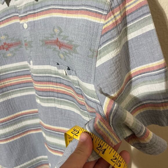 Faherty Men's Striped Blue Shirt - Picture 4 of 5